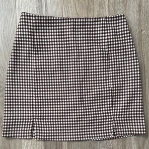 LOVE ON A HANGER Junior Girl Brown Checkered  Skirt Size 7